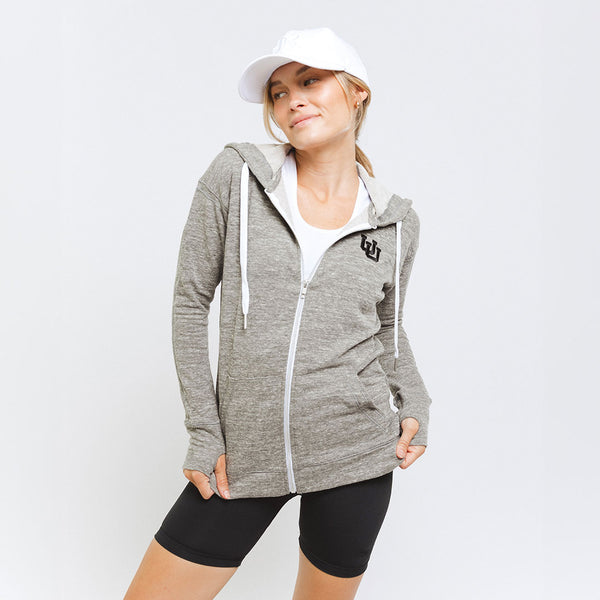 Utah Campus Zip-Up, Heather Grey - Albion Fit