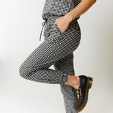 Black Check Jumpsuit