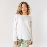 Sabrina Ribbed Pullover, White