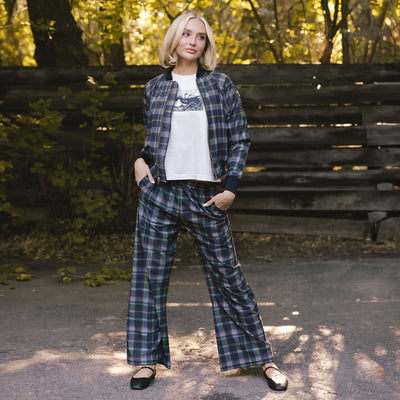 Slip On Trouser, Aspen Plaid