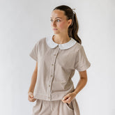 The Wendy Top, Brown Stripe