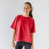 Perfect Oversized Cotton Tee, Red