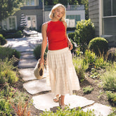 Penny Midi Skirt, White