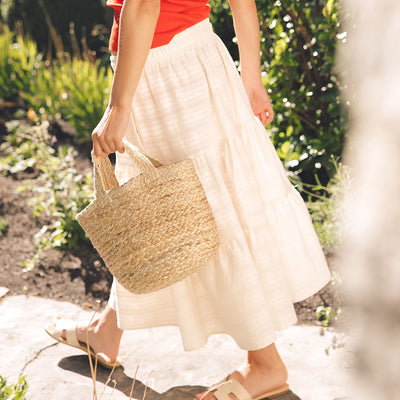 Penny Midi Skirt, White