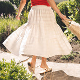 Penny Midi Skirt, White