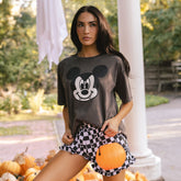 Disney Mickey Vampire Perfect Tee, Charcoal