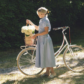 Abigail Dress, Navy Seersucker