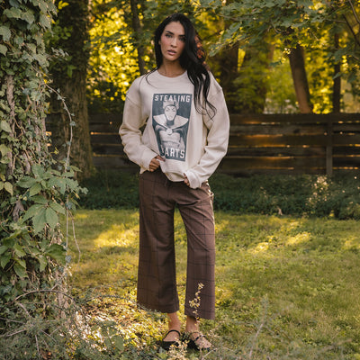 Disney Stealing Hearts Crew Sweatshirt, Natural