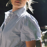 Abigail Dress, Navy Seersucker