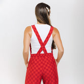 Utah Audrey Trouser Overalls, Crimson Check