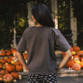 Perfect Bow Skull Tee, Charcoal
