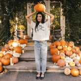 Perfect Bow Skull Tee, Natural