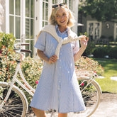 Chatham Dress, Blue Stripe