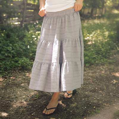 Penny Midi Skirt, Pebble Blue
