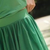 Mesh Tennis Skirt, Court Green