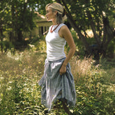 Penny Midi Skirt, Pebble Blue