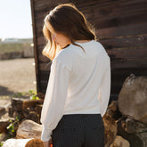 Serena Ribbed Top, White