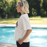 Perfect Oversized Cotton Tee, Sugar USA