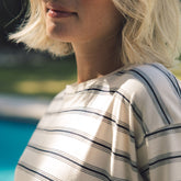 Perfect Oversized Tee, Black and White Stripe