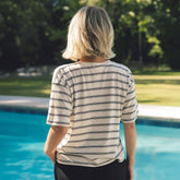 Perfect Oversized Tee, Black and White Stripe