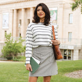 Canvas Skirt, Houndstooth