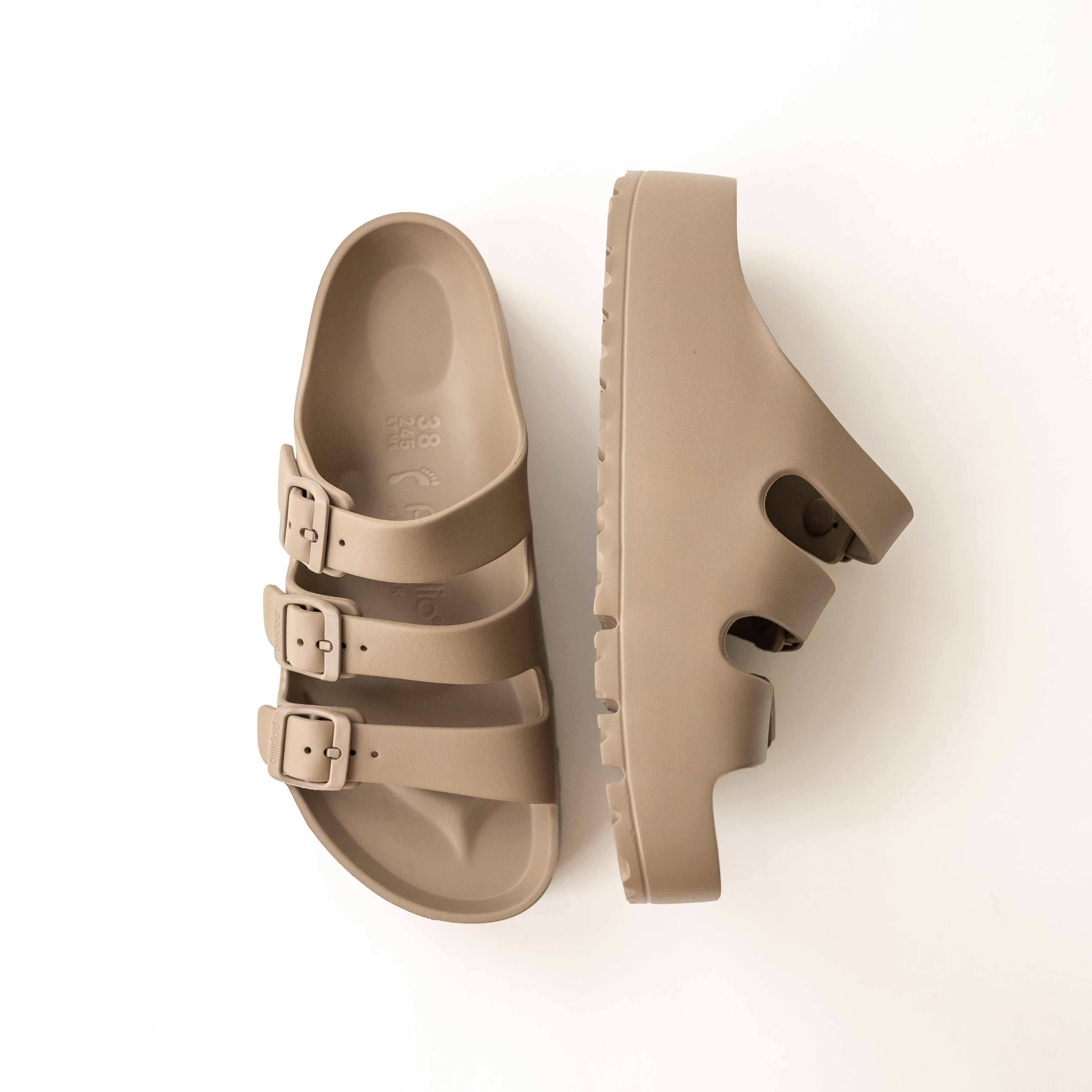 Birkenstock Florida III Flex Platform-Gray Taupe - Albion Fit