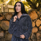 Canyon Fleece Button Up, Charcoal