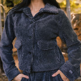 Canyon Fleece Button Up, Charcoal