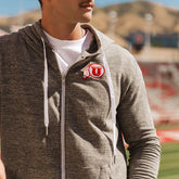 Utah Men's Campus Zip-Up, Grey