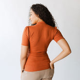 Puff Sleeve Tee, Rust