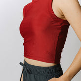 High Neck Tank, Burgundy