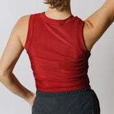 High Neck Tank, Burgundy