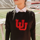 Utah Embroidered Neo Crew, Let's Go U Black