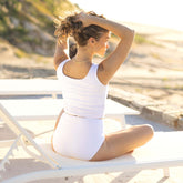 White Terry High-Waisted Bottoms