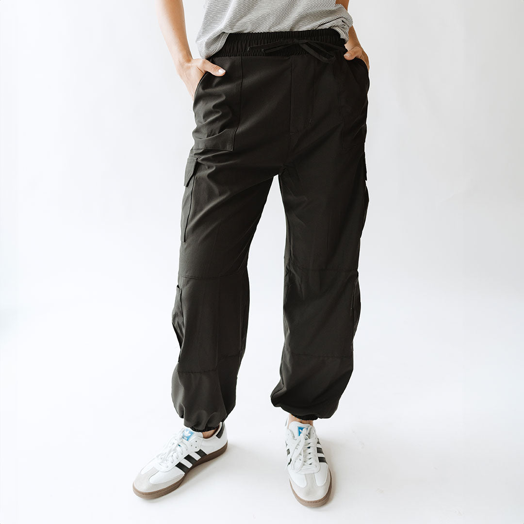 Jetsetter Cargo Joggers, Black - Albion Fit