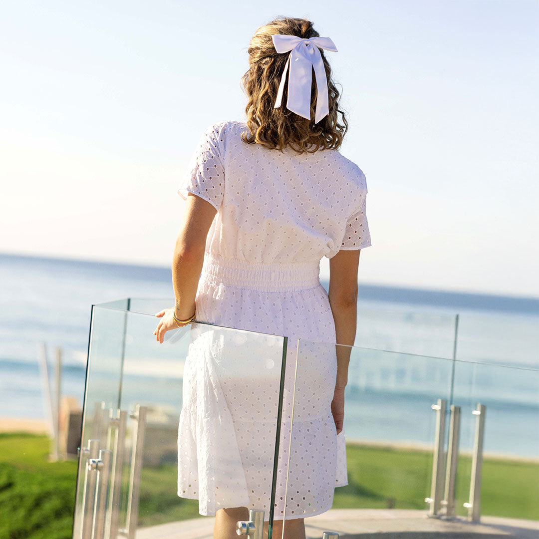 Tea Party Dress, White - Albion Fit
