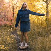 Canyon Fleece Skirt, Navy