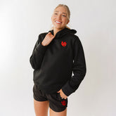 Utah Embroidered Dorm Hoodie, Black UU