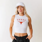 Texas High Neck Tank, White - Texas