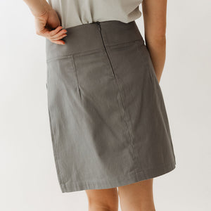 Canvas Skirt, Grey Canvas