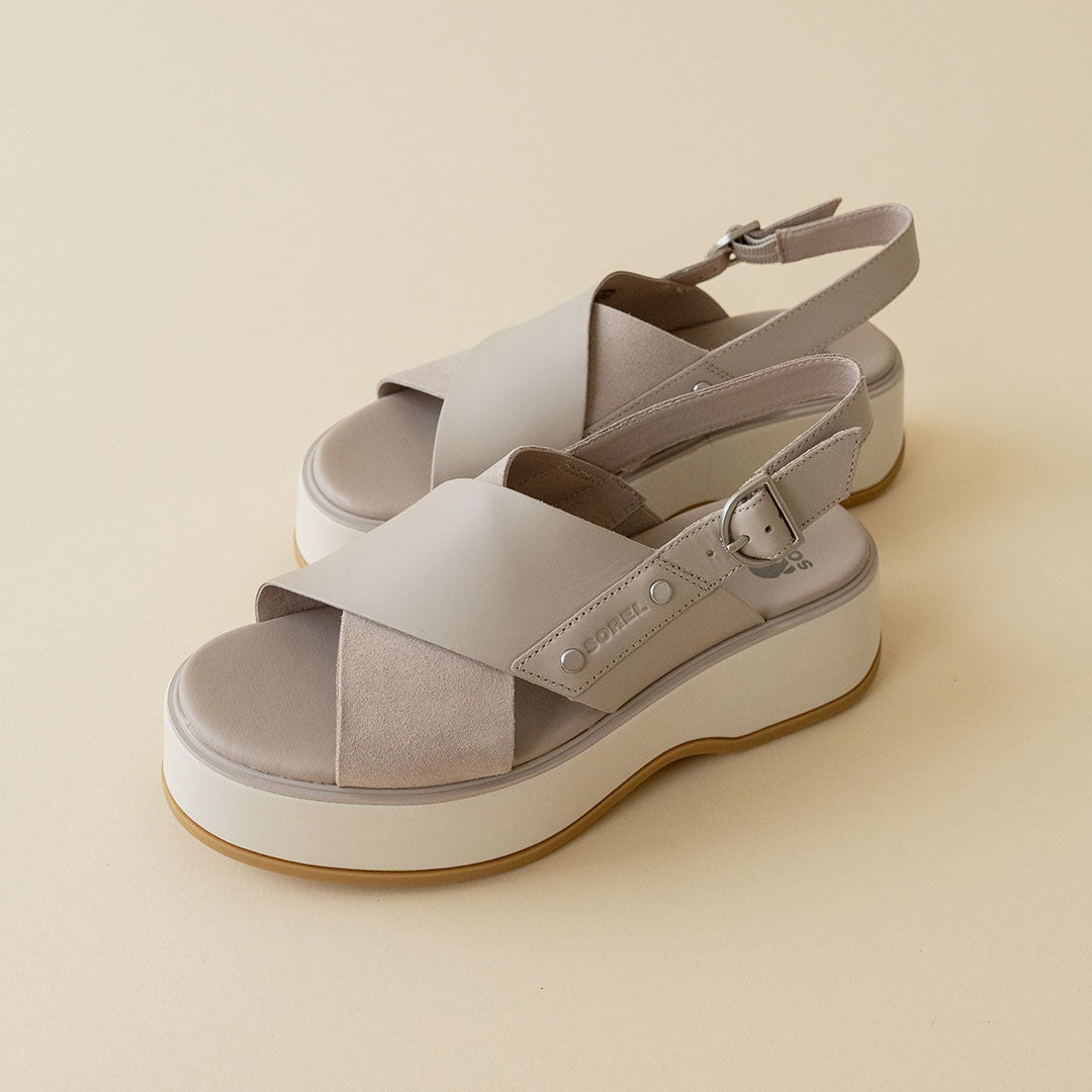 Sorel Dayspring Crisscross Sandal-Crushed Clay/Chalk - Albion Fit