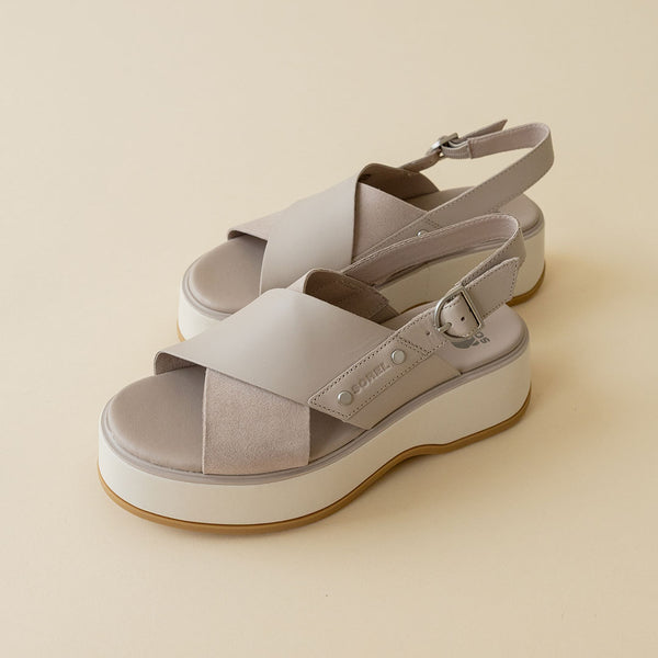 Sorel Dayspring Crisscross Sandal-Crushed Clay/Chalk - Albion Fit