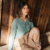 Bow Tie Sweater, Dusk Green