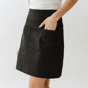 Canvas Skirt, Black Canvas