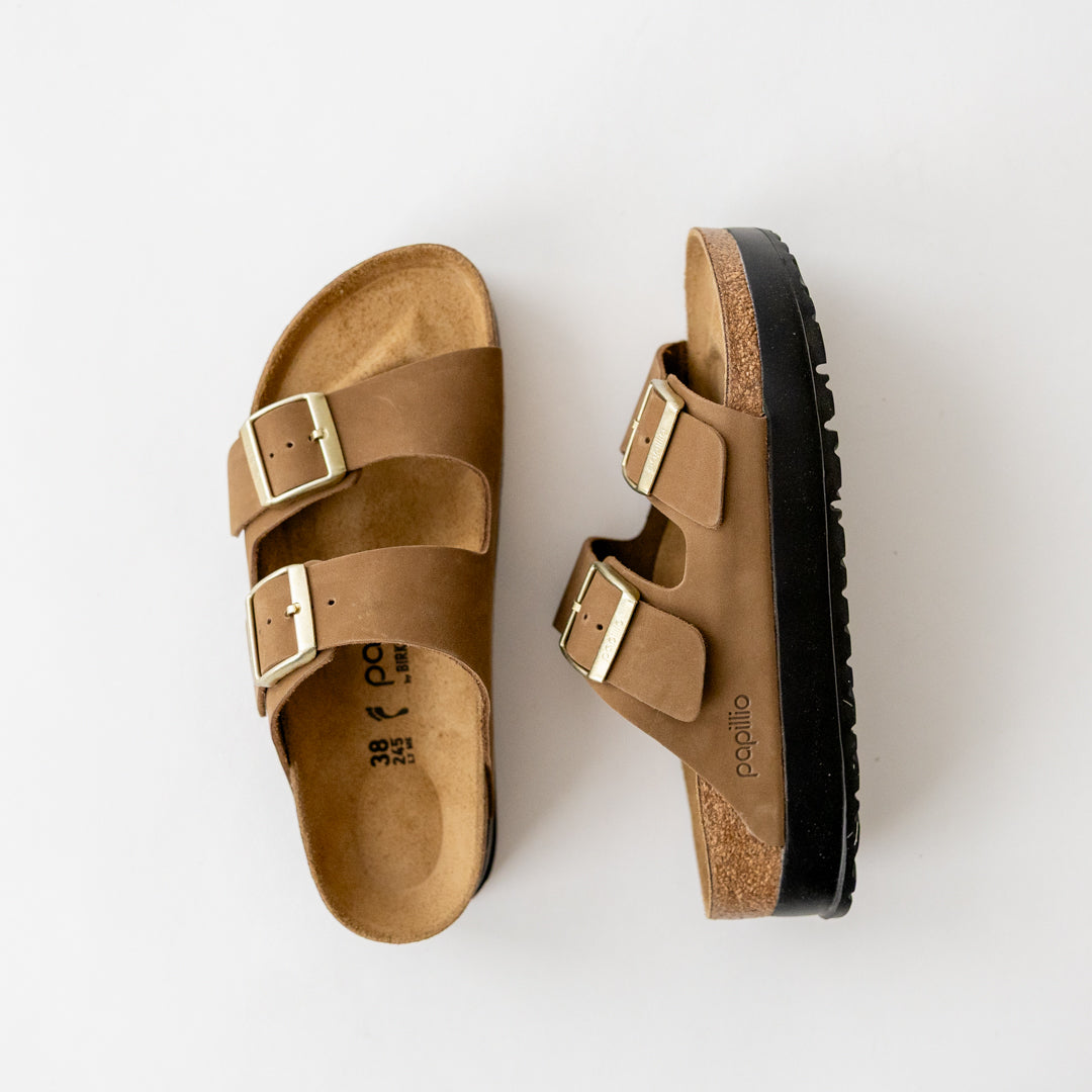 Birkenstock Arizona Flex Platform-Dark Tea - Albion Fit