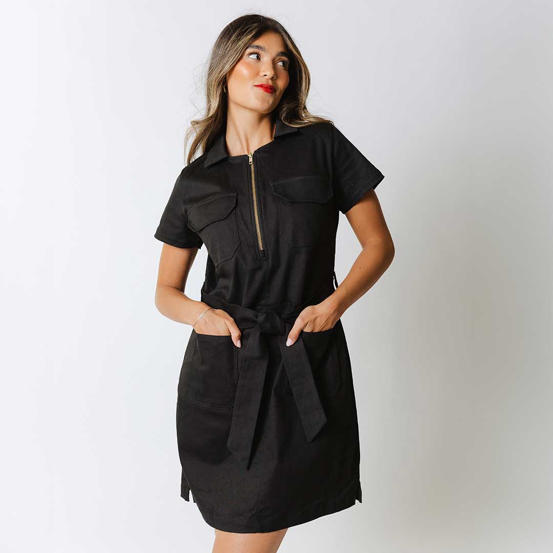 albion fit dress Mini Clara Dress in Black/Brown Polka Dot size 12 main image 0
