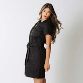 Hamptons Dress, Black Canvas