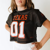 Texas Cropped Jersey, Black