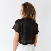 Texas Cropped Jersey, Black