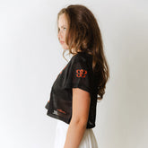 Texas Cropped Jersey, Black